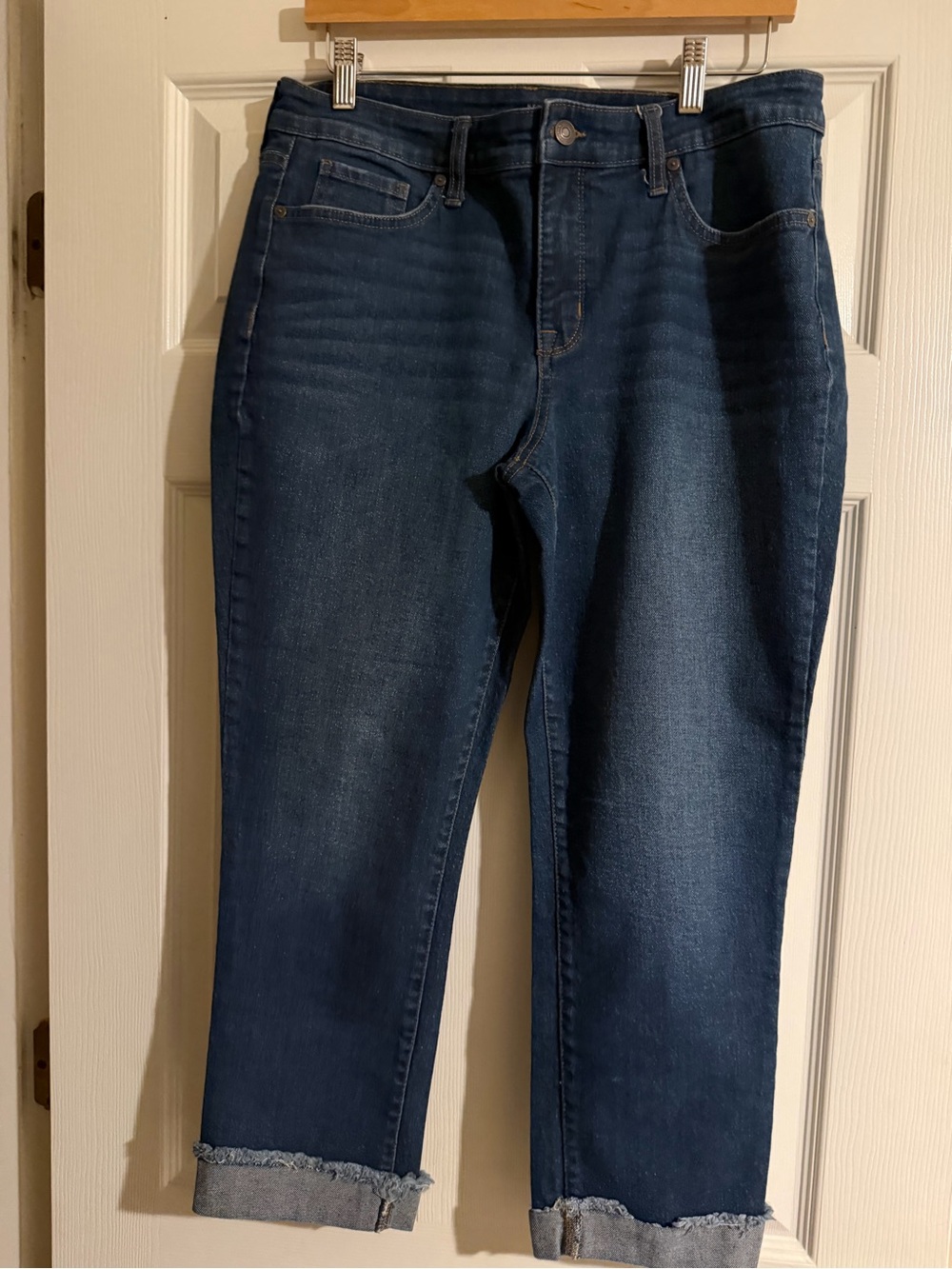 new directions Dark Blue Rolled-Cuff Jeans